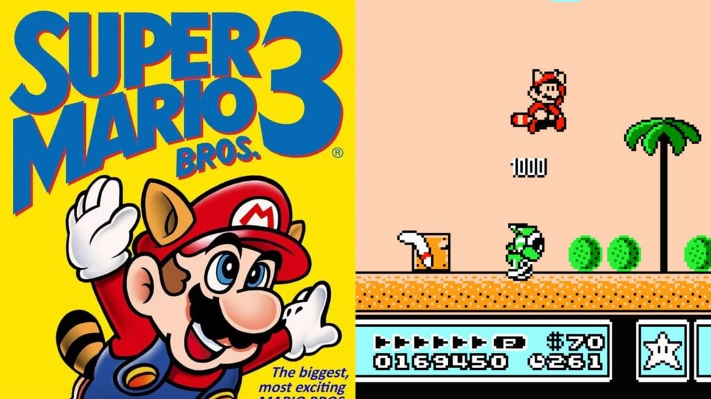 Super Mario Bros. 3 box art and gameplay