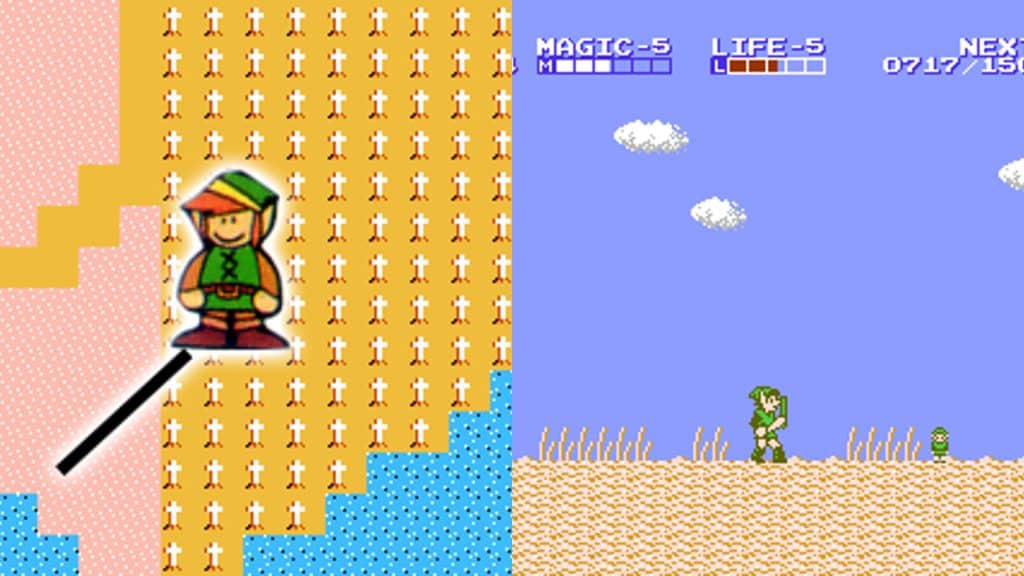 Zelda II map and doll