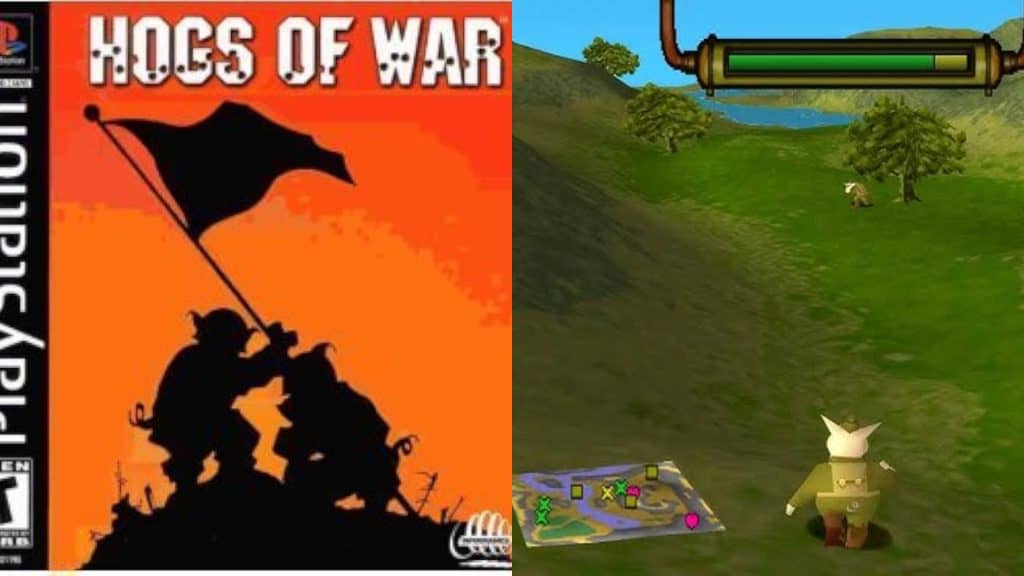 Hogs of War cover art and gameplay