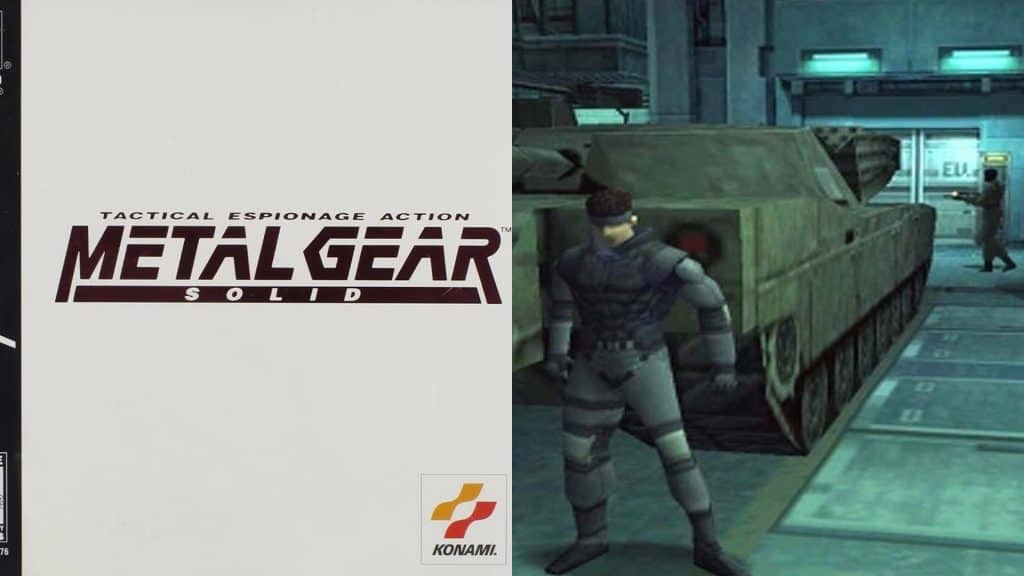 Metal Gear Solid cover and gameplay