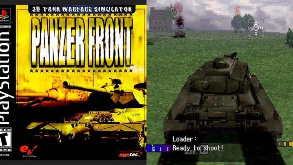 Panzer Front cover art and gameplay