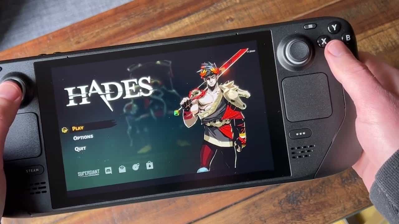 Hades playing on Steam Deck
