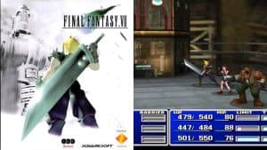 Final Fantasy VII box art and gameplay