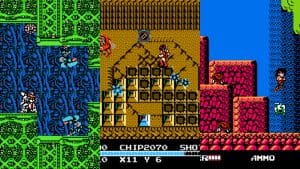 Gameplay from Metal Storm, Clash at Demonhead, and The Guardian Legend for NES