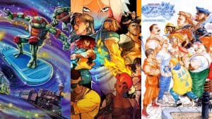 TMNT: Turtles In Time, Streets of Rage 4, and Final Fight key art