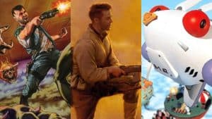 Doom, Medal of Honor, and Jumping Flash key art