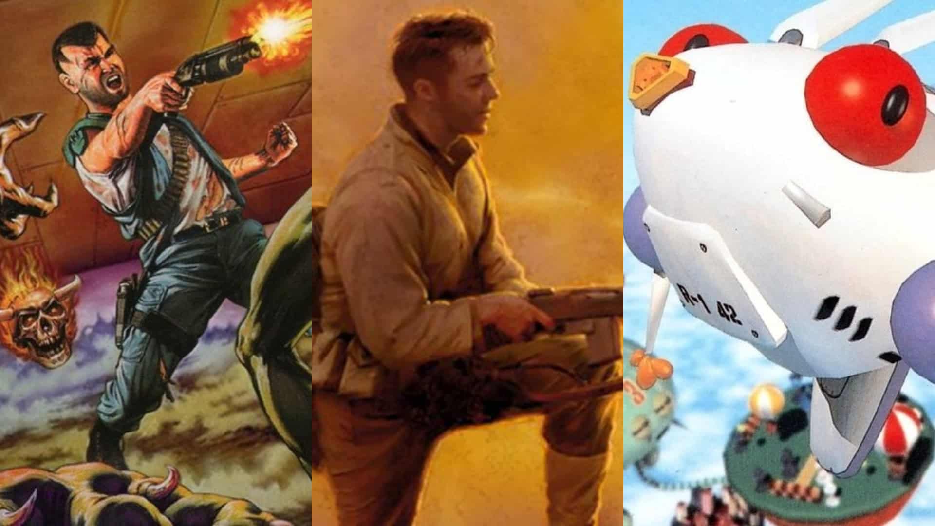 Doom, Medal of Honor, and Jumping Flash key art