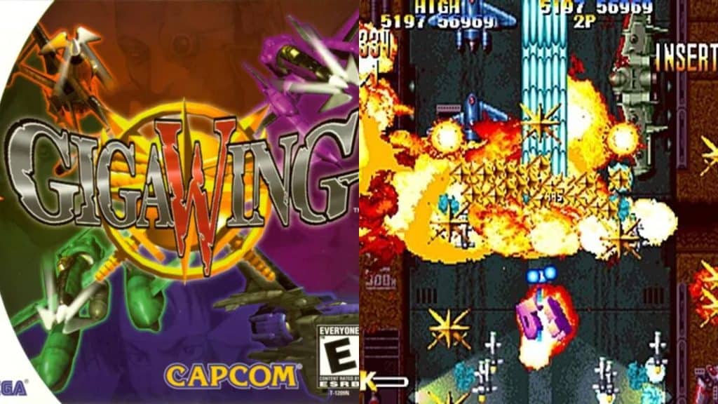 Giga Wing cover and gameplay