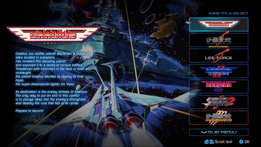 Gradius Origins gameplay