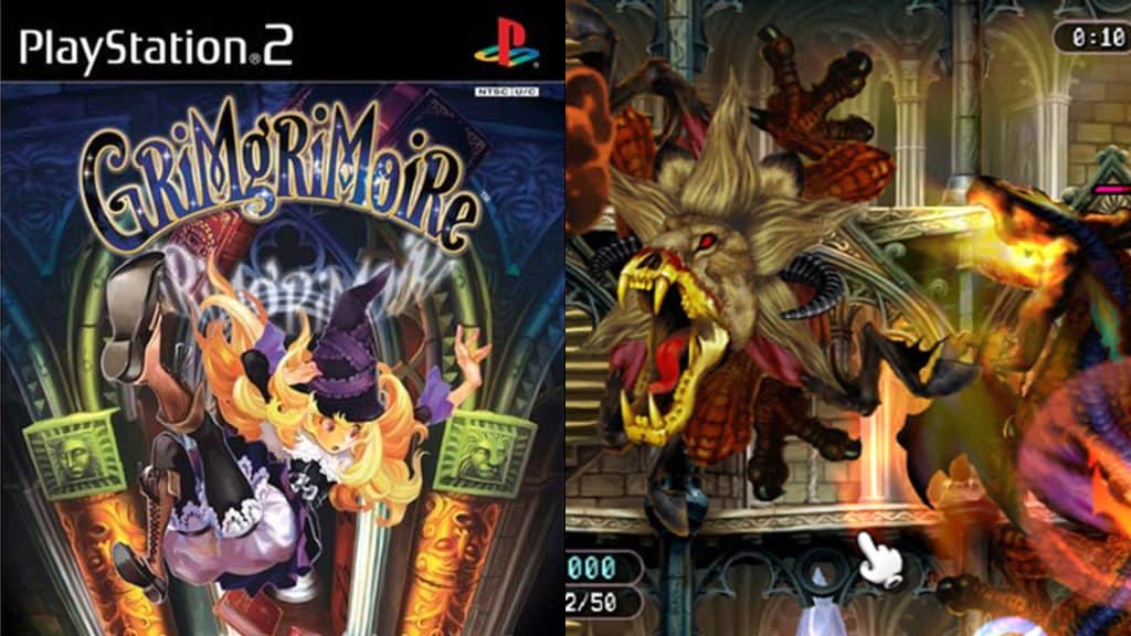GrimGrimoire cover art and gameplay