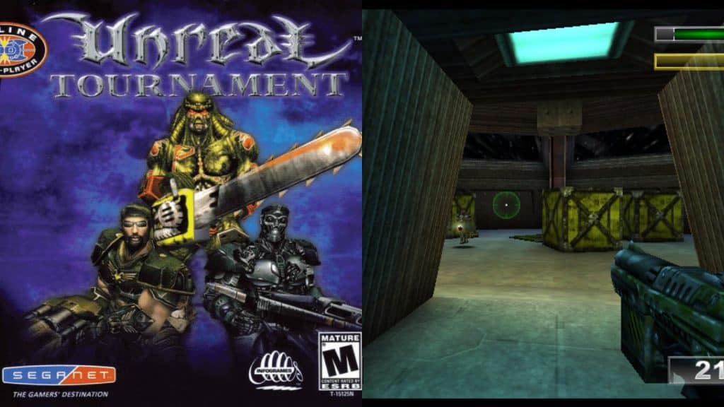Unreal Tournament cover and gameplay
