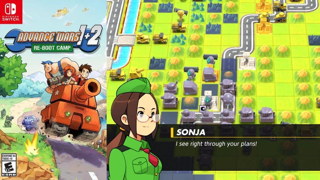 Advance Wars 1+2: ReBoot Camp cover and gameplay
