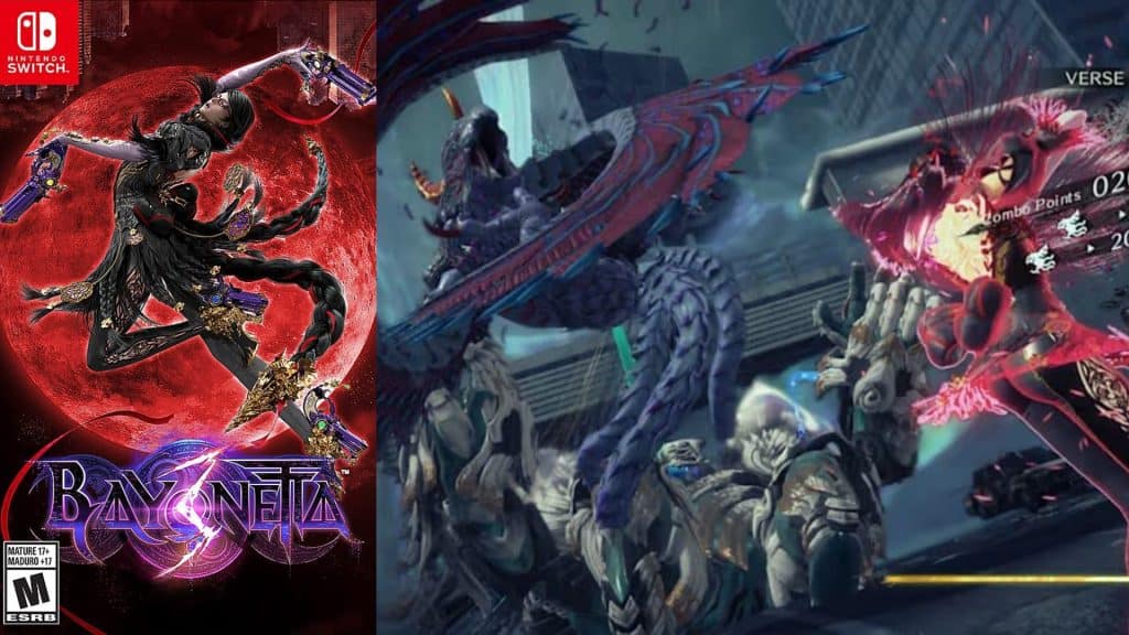 Bayonetta 3 cover and gameplay