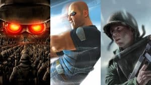 Killzone, TimeSplitters 2, and Medal of Honor: Frontline key art