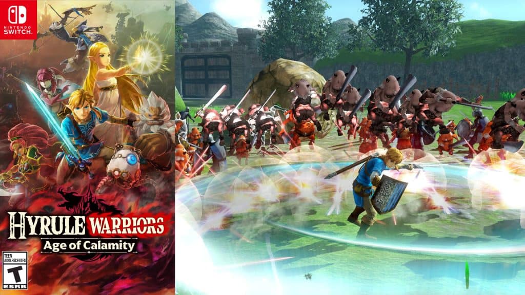 Hyrule Warriors: Age of Calamity cover and gameplay