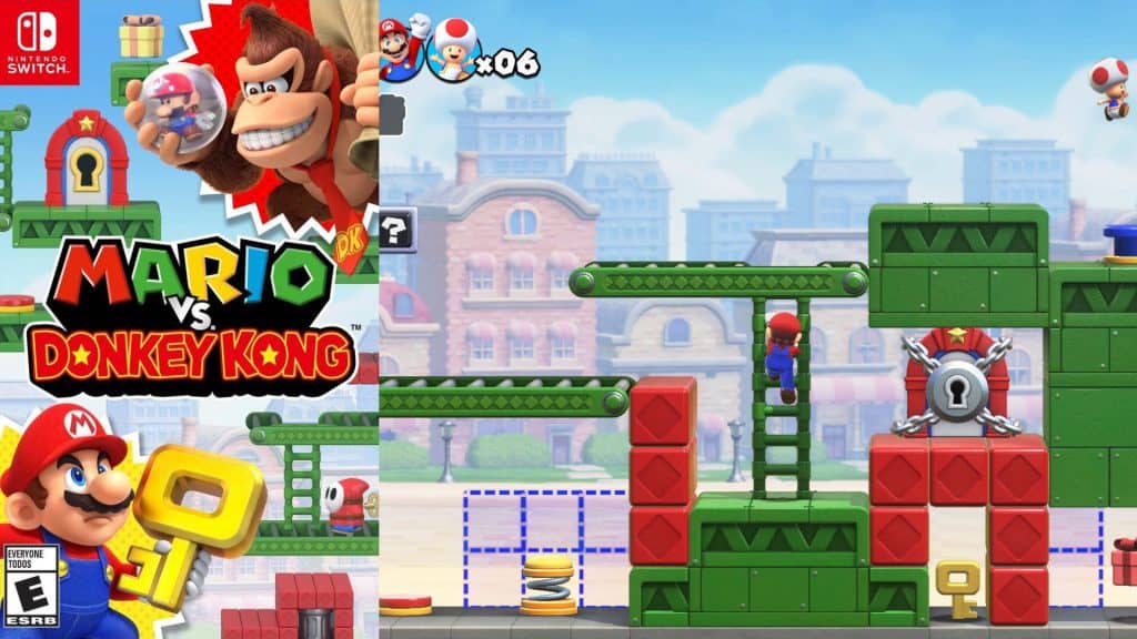 Mario vs. Donkey Kong cover and gameplay