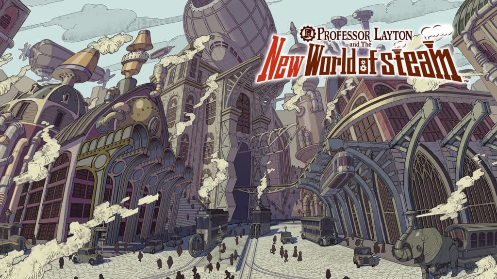 Professor Layton and the New World of Steam key art