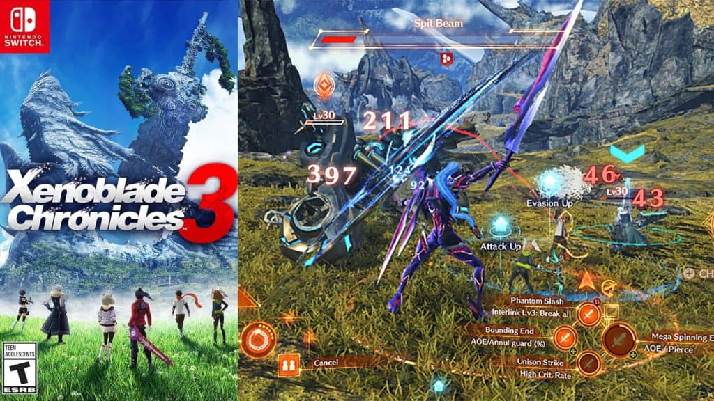 Xenoblade Chronicles 3 cover and gameplay