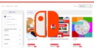 Nintendo Switch logo and eShop page