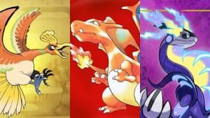 Pokemon Heart Gold, Violet, and Red key art
