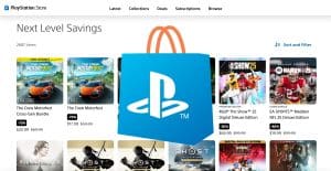 PlayStation Store logo and store page