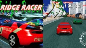 Ridge Racer artwork and gameplay