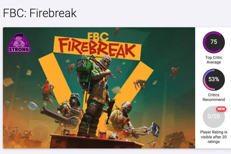 FBC Firebreak review scores