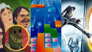 Case of the Golden Idol, Tetris, and Portal 2 key art