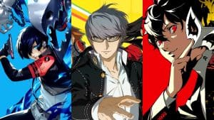 Persona 3, 4, and 5 key art