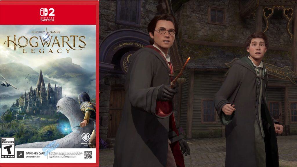 Hogwarts Legacy cover and gameplay