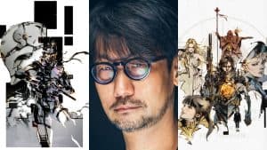 Hideo Kojima and Yoji Shinkawa artwork for Metal Gear Solid and Death Stranding 2
