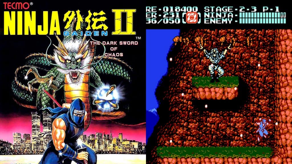 Ninja Gaiden II cover and gameplay