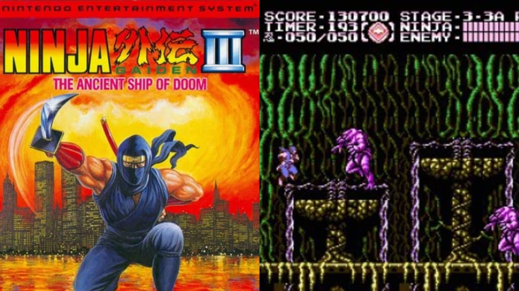 Ninja Gaiden III cover and gameplay