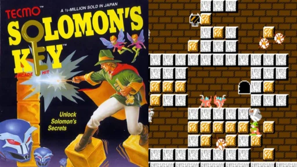 Solomon's Key cover and gameplay