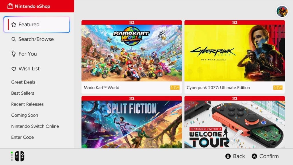 Switch eShop