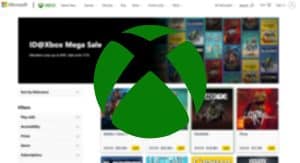 Xbox Mega Sale page and Xbox logo