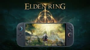 Elden Ring key art and Switch 2 console
