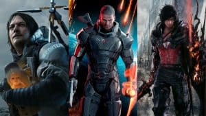 Mass Effect 3, Death Stranding, and Final Fantasy XVI key art