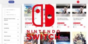 Nintendo eShop Sales and Deals page and Switch logo