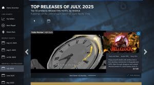 Steam Top Games for July 2025