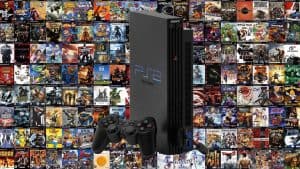 PS2 console and games