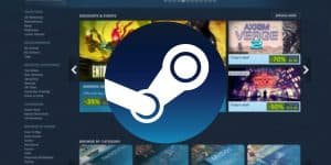 Steam store page and Steam logo