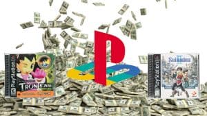 PS1 logo and PS1 games