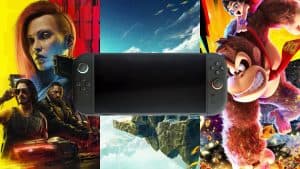 Cyberpunk 2077, Tears of the Kingdom, and Donkey Kong Bananza key art