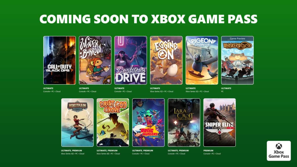 Every Game New to Xbox Game Pass for November 2025
