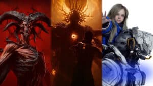 Saros, Pragmata, and Diablo IV: Lord of Hatred key art