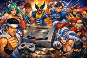 Characters from iconic Sega Saturn fighting games