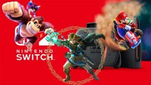 Switch 2 console and game art