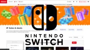 Nintendo eShop Sales & Deals page and Switch logo